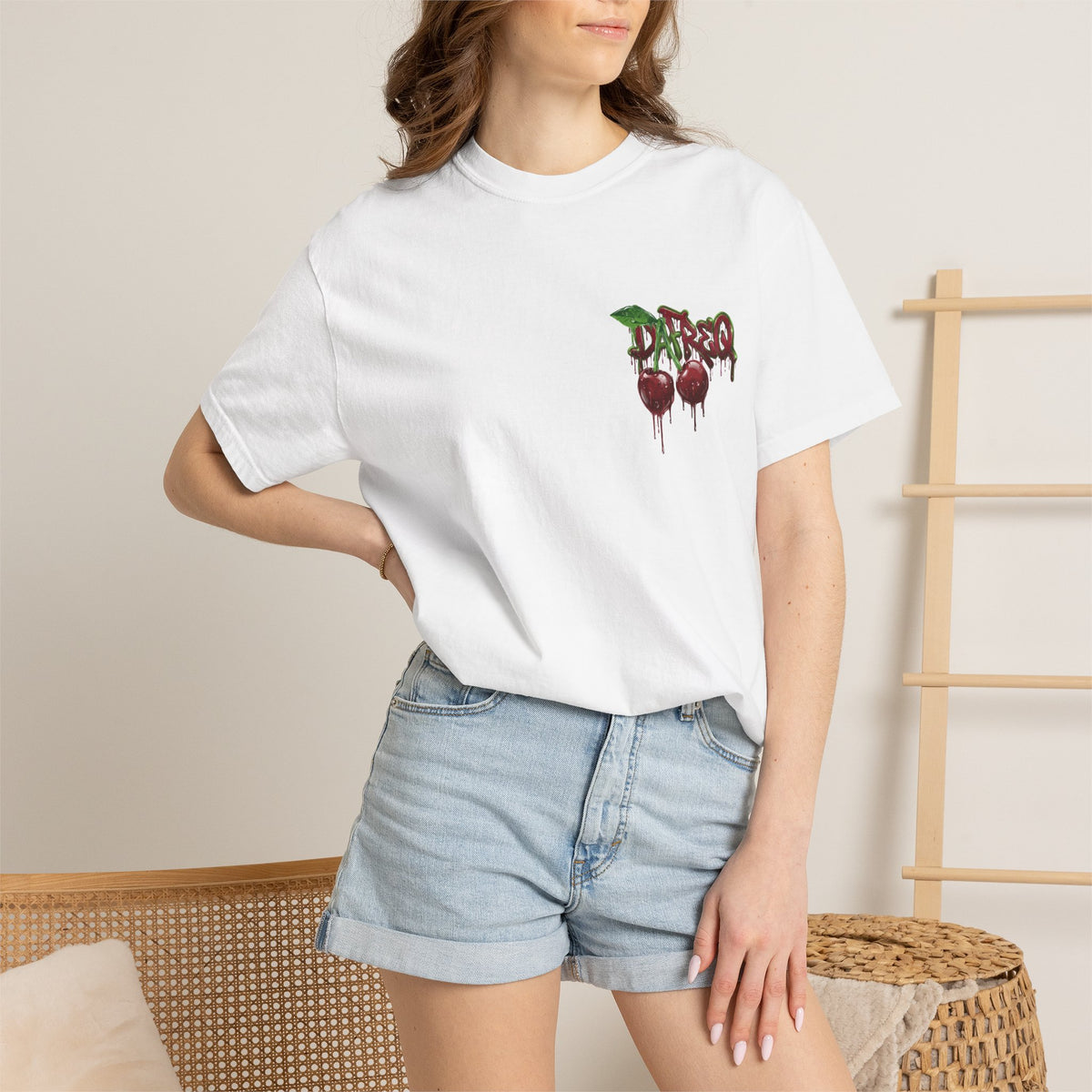 Dripping Cherry Graphic T-Shirt