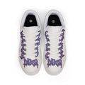 Leather DaFREQ Sneakers with Purple Graffiti
