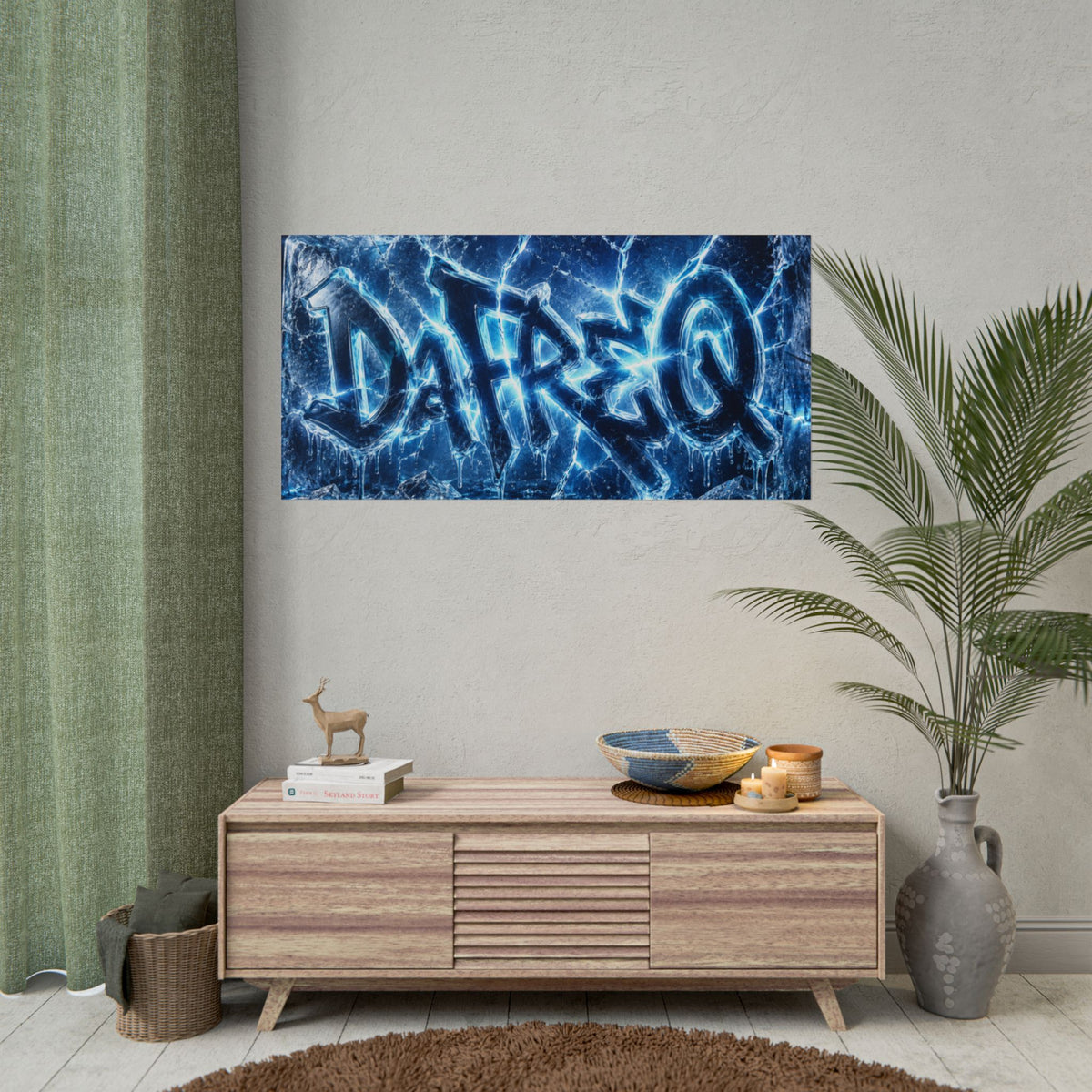 Rolled Poster — Iced Lightning Graffiti "DaFREQ" Art Print