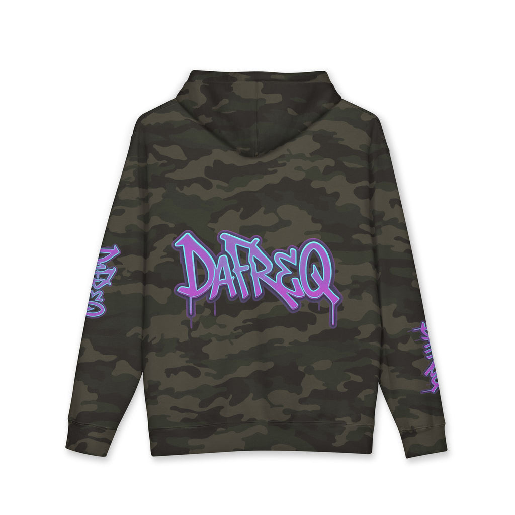 Blue DaFREQ Unisex Heavyweight Hooded Sweatshirt