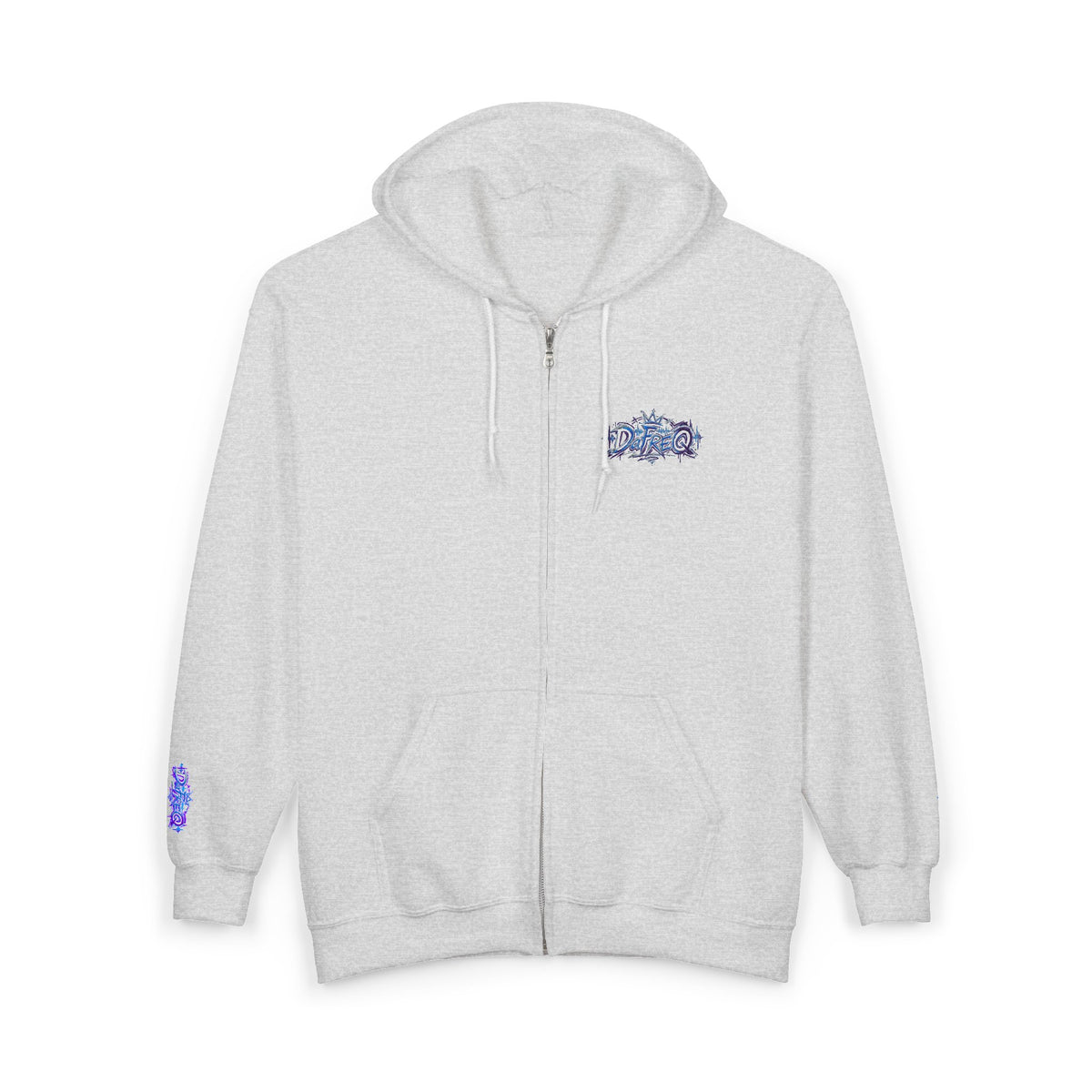 Zip Hoodie with Small DaFREQ Crest - Full-Zip Sweatshirt