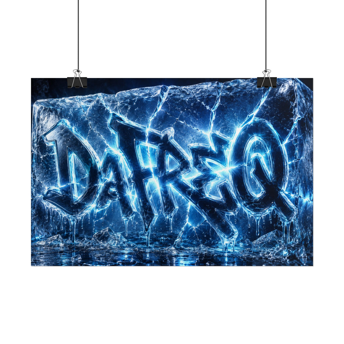 Rolled Poster — Iced Lightning Graffiti "DaFREQ" Art Print