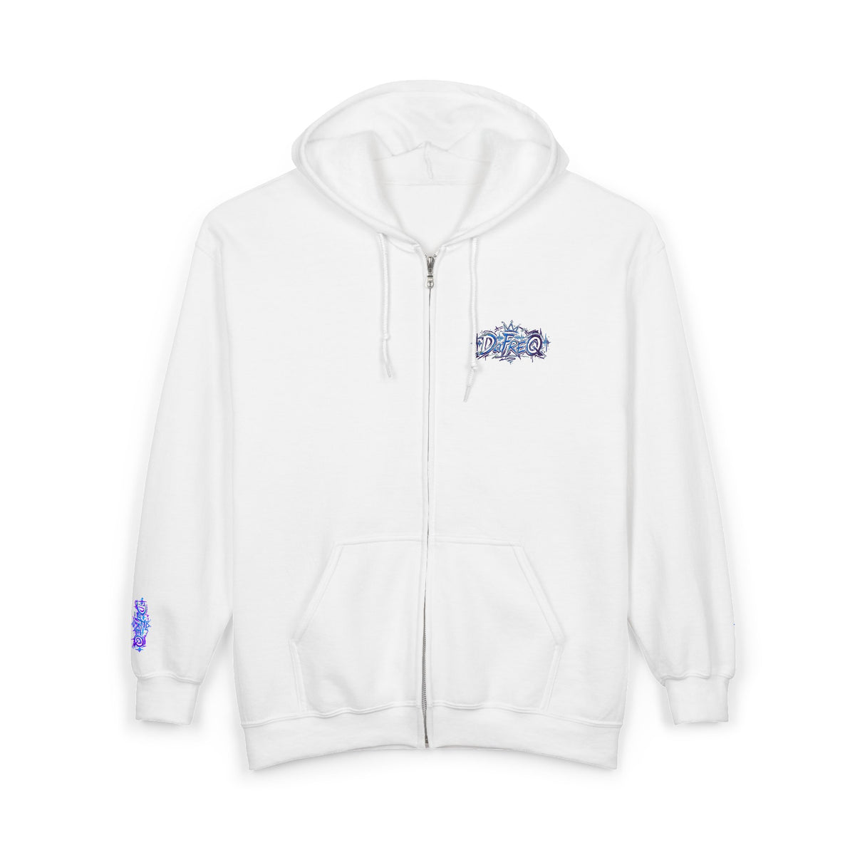 Zip Hoodie with Small DaFREQ Crest - Full-Zip Sweatshirt