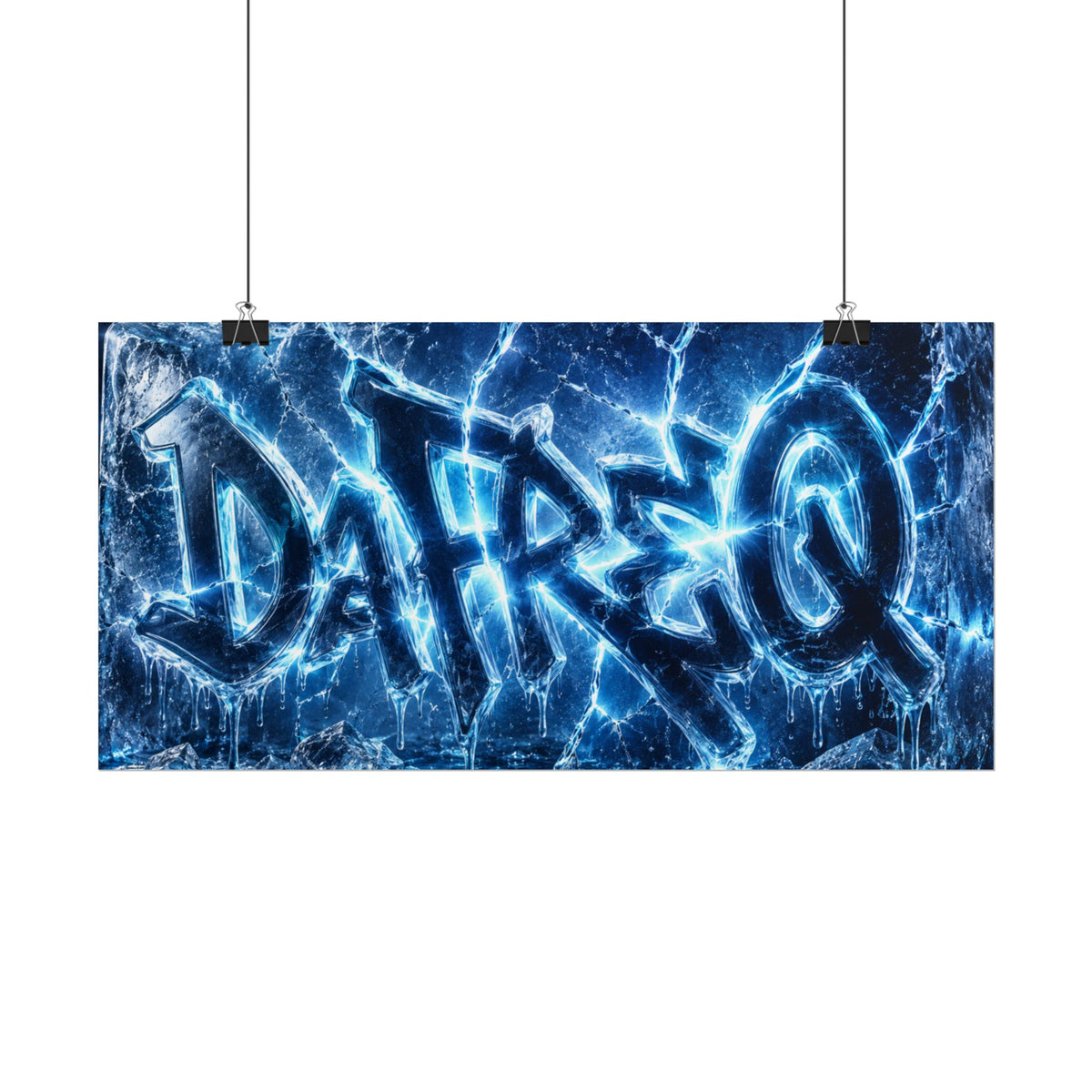 Rolled Poster — Iced Lightning Graffiti "DaFREQ" Art Print