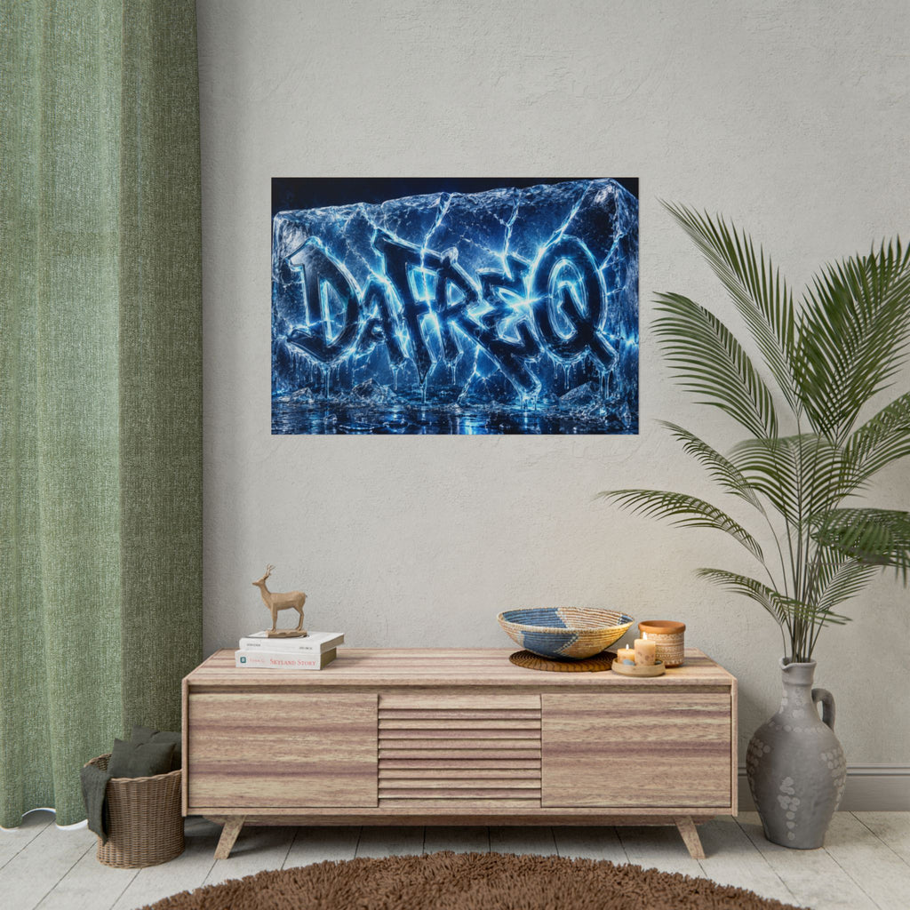 Rolled Poster — Iced Lightning Graffiti "DaFREQ" Art Print