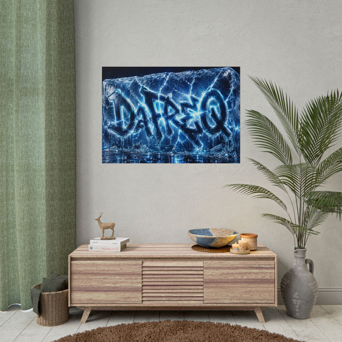 Rolled Poster — Iced Lightning Graffiti "DaFREQ" Art Print