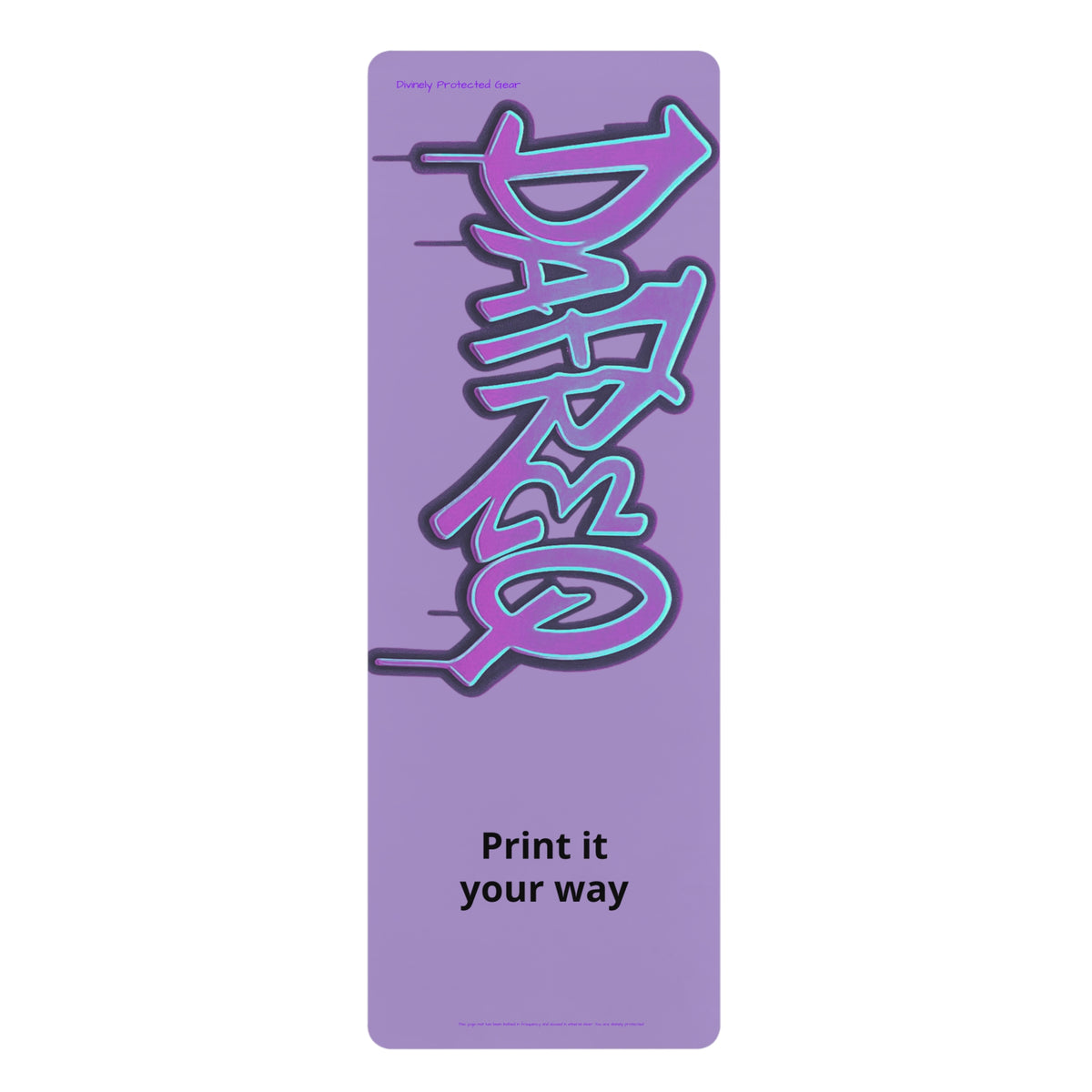 Rubber Yoga Mat Graffiti "DaFREQ"  Non‑Slip Exercise Mat - DPG
