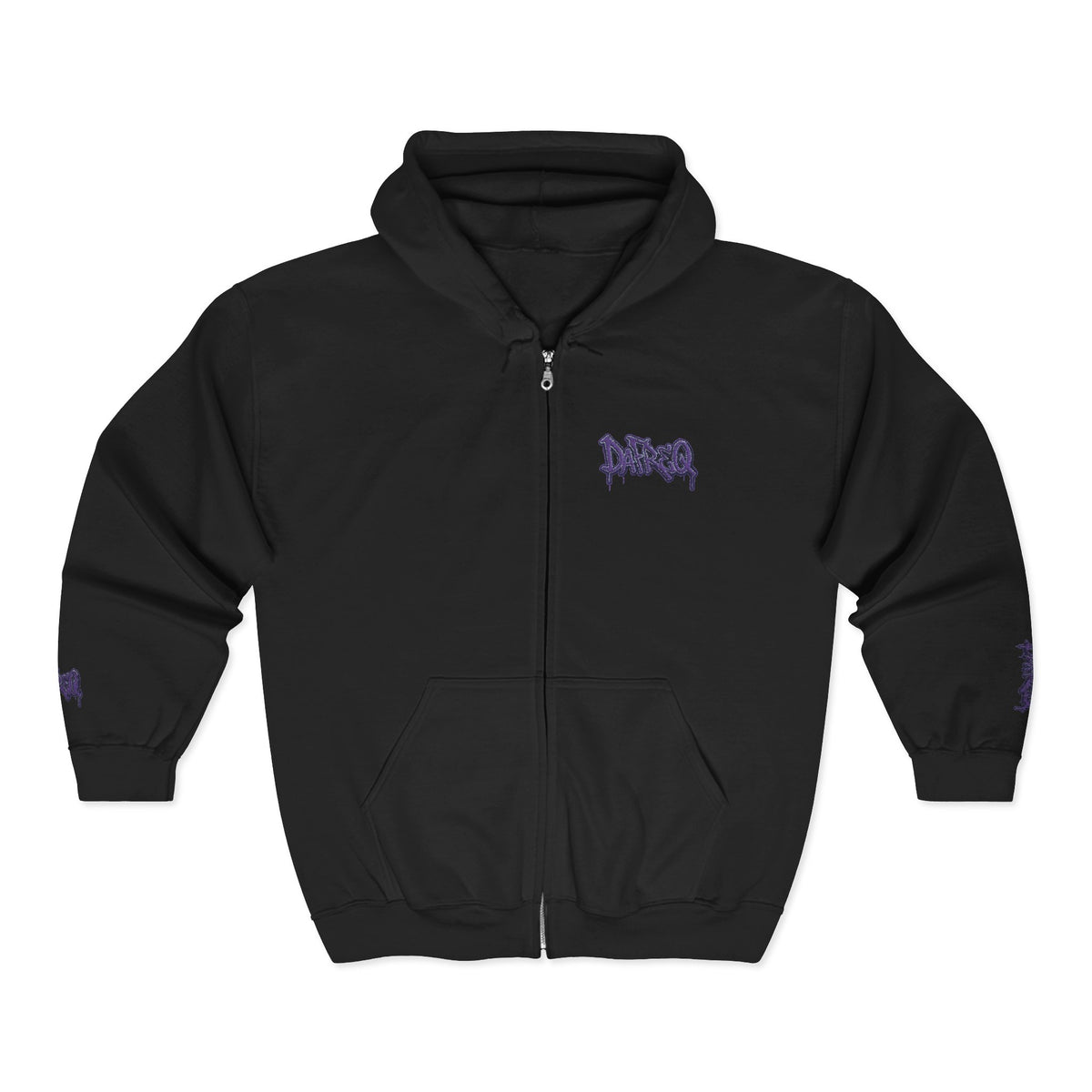 Zip Hoodie with embroidered DaFREQ Crest