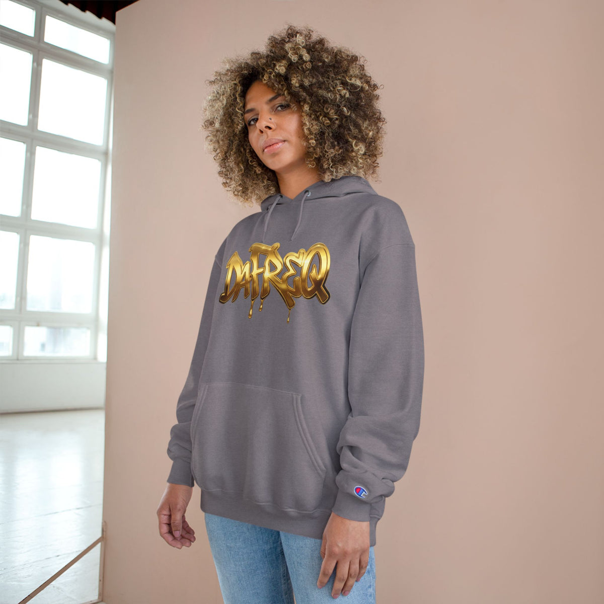 Graffiti Gold "DAFREQ" Hoodie