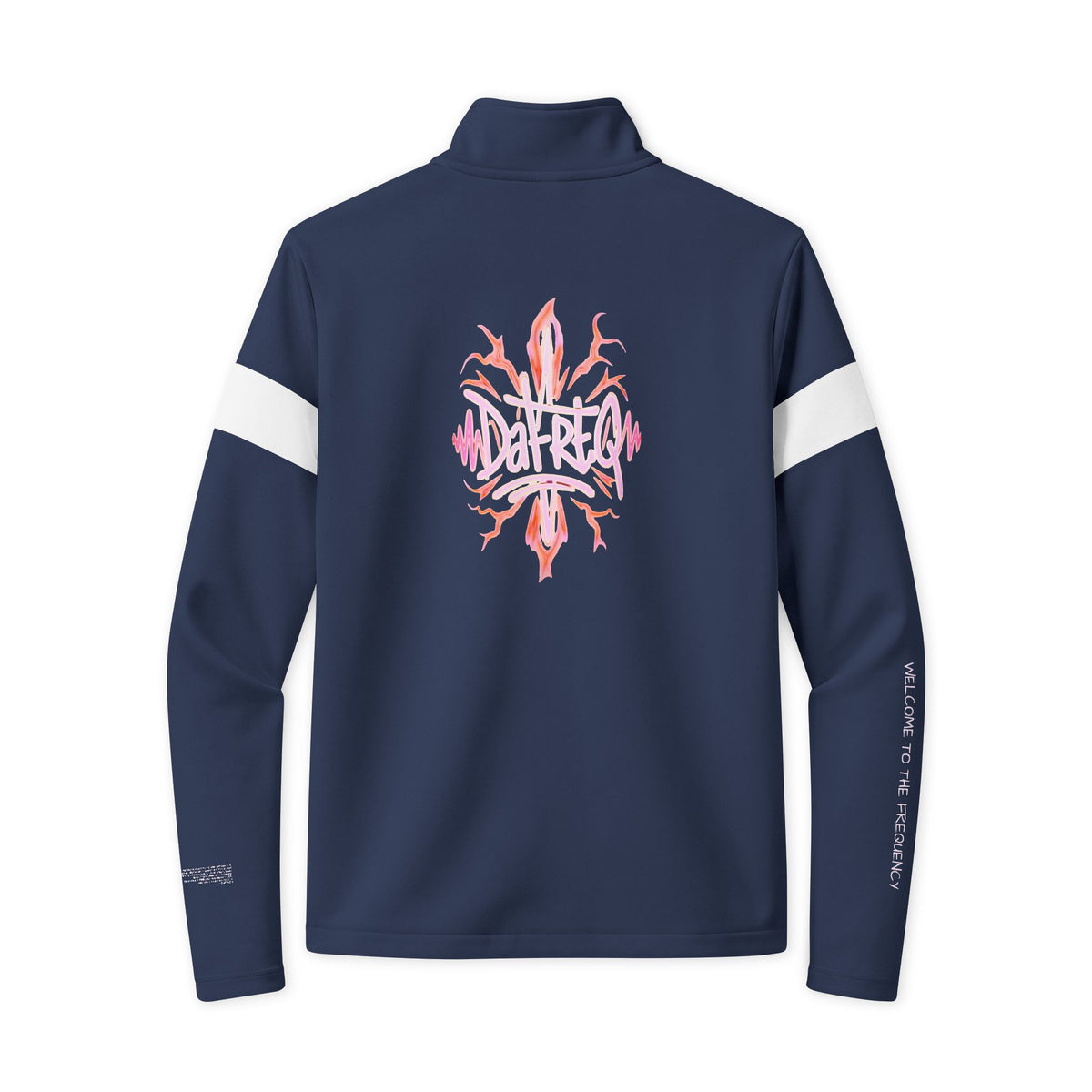 Travel Full‑Zip Jacket DPG Athletic Zip-Up with White Stripe & DaFREQ Graphic