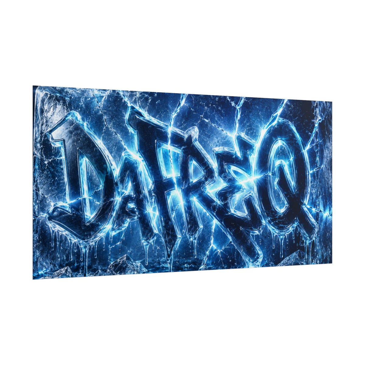 Rolled Poster — Iced Lightning Graffiti "DaFREQ" Art Print