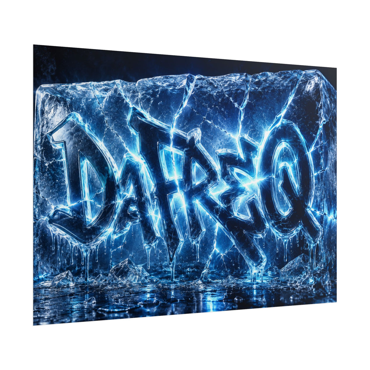 Rolled Poster — Iced Lightning Graffiti "DaFREQ" Art Print