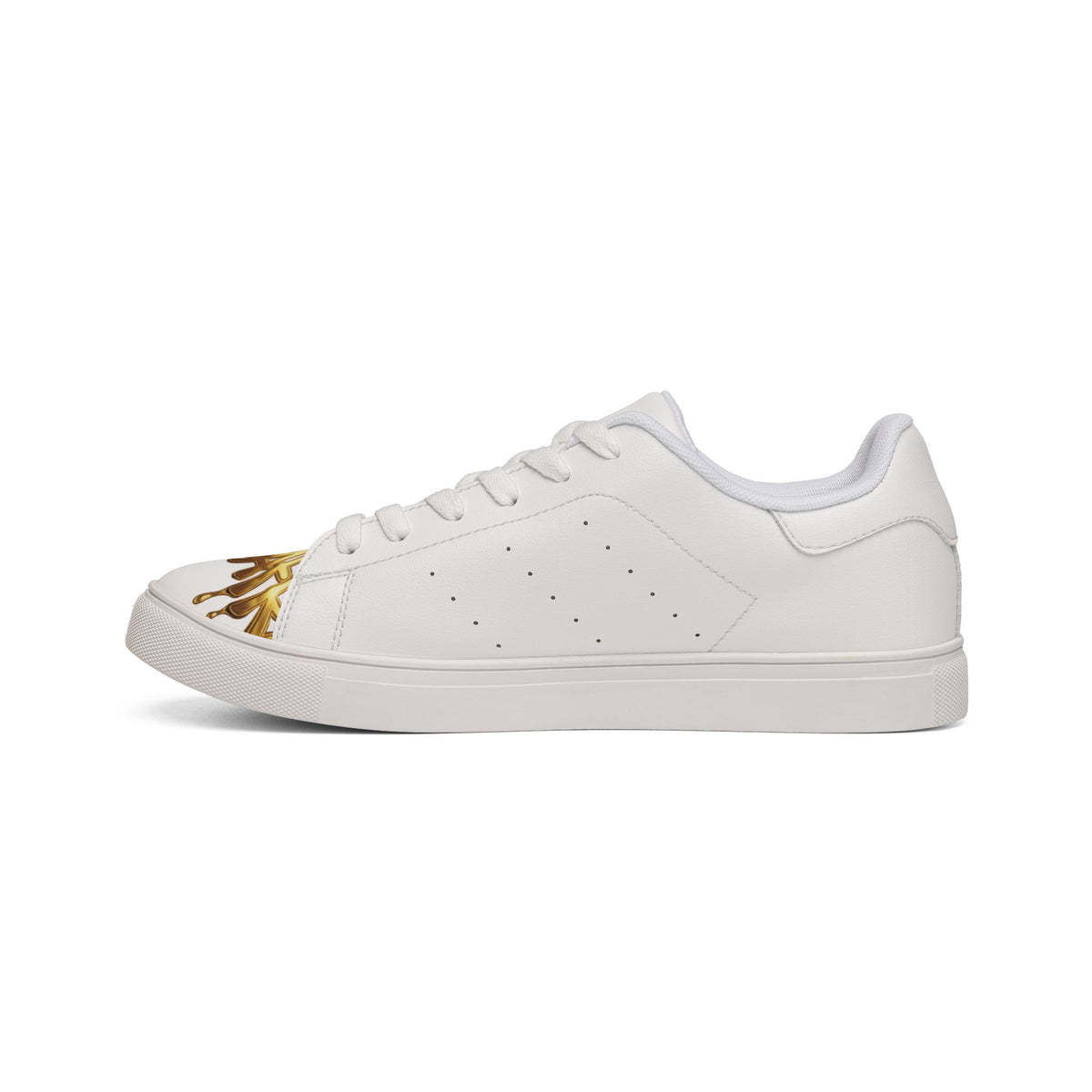 Leather DaFREQ Sneakers with Gold Graffiti