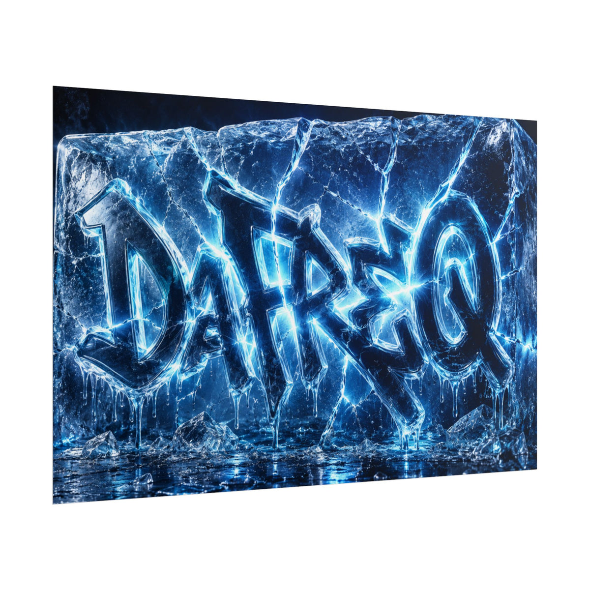 Rolled Poster — Iced Lightning Graffiti "DaFREQ" Art Print