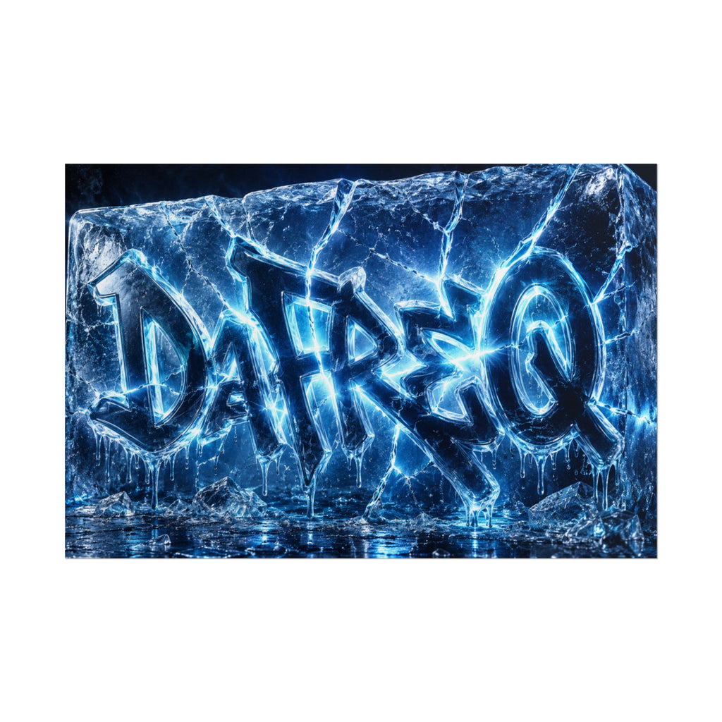 Rolled Poster — Iced Lightning Graffiti "DaFREQ" Art Print