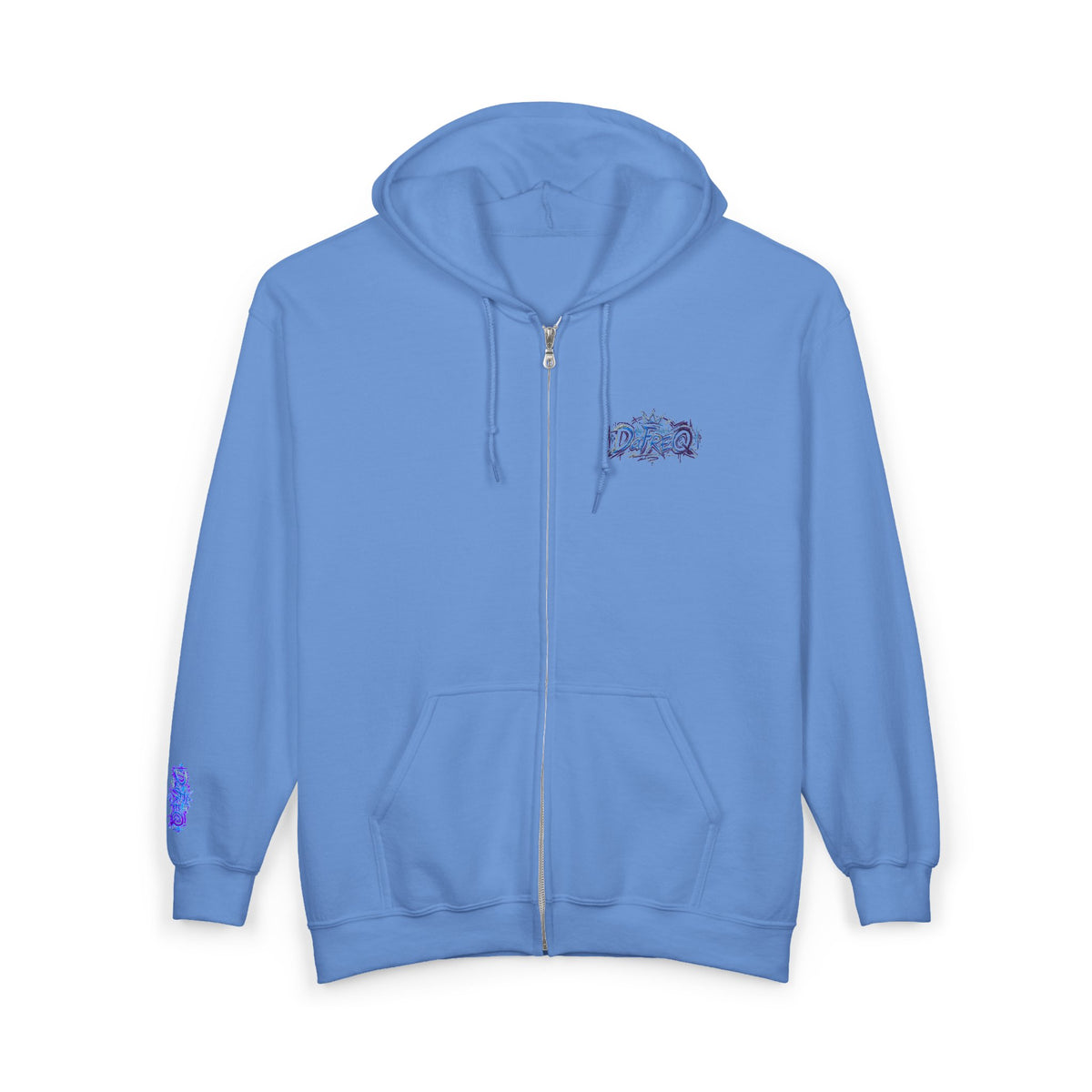 Zip Hoodie with Small DaFREQ Crest - Full-Zip Sweatshirt