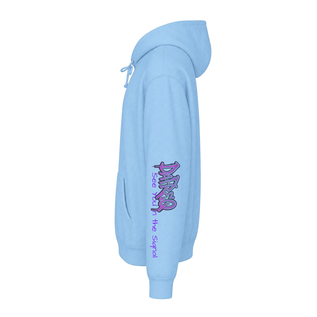Blue DaFREQ Unisex Heavyweight Hooded Sweatshirt