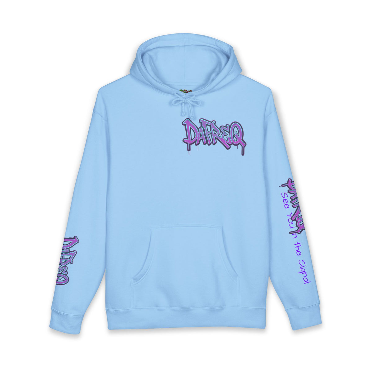 Blue DaFREQ Unisex Heavyweight Hooded Sweatshirt