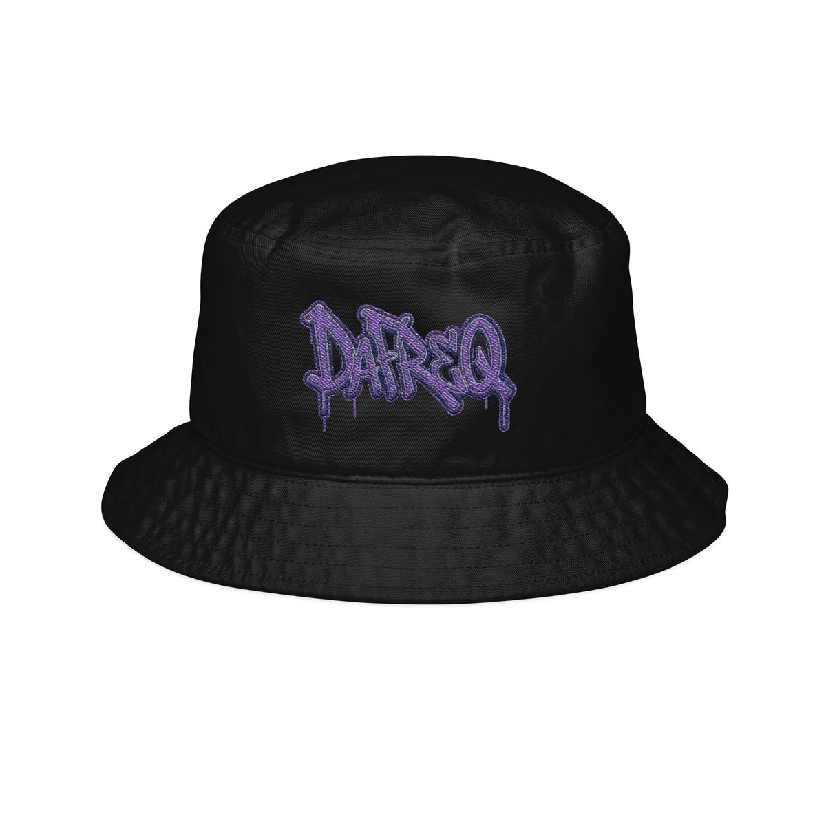 Drip Graffiti Purple DaFREQ Bucket Hat - Embroidered