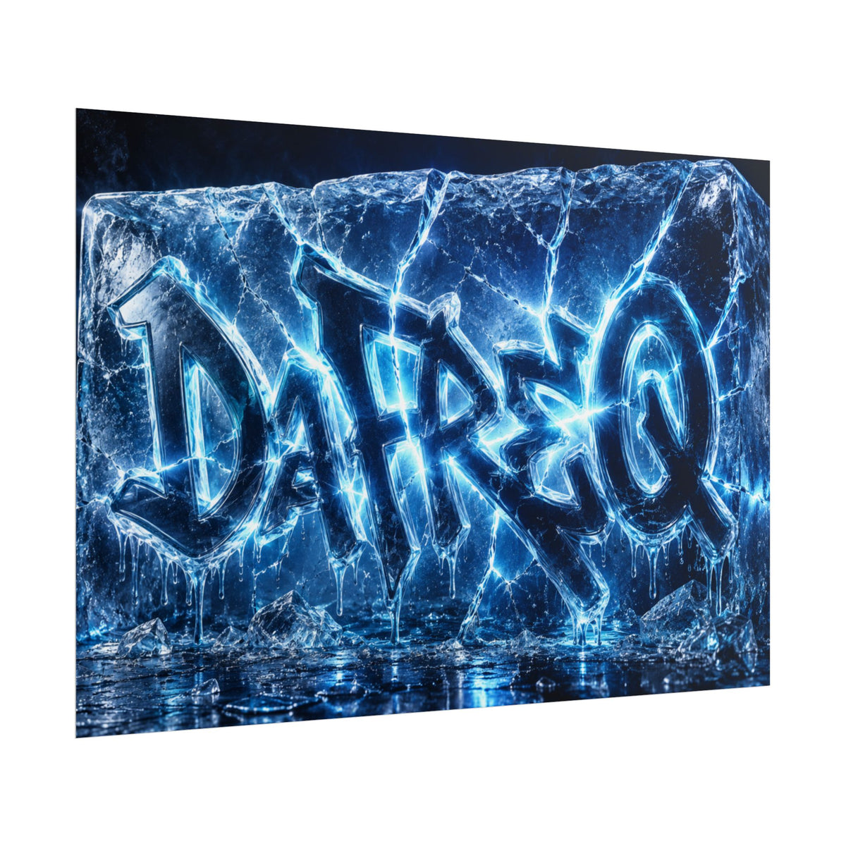 Rolled Poster — Iced Lightning Graffiti "DaFREQ" Art Print