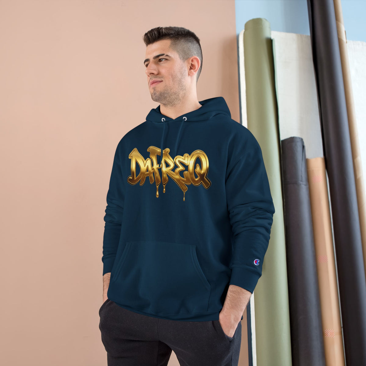 Gold "DAFREQ" Hoodie - MENS
