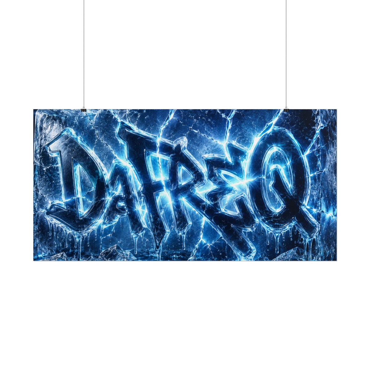 Rolled Poster — Iced Lightning Graffiti "DaFREQ" Art Print