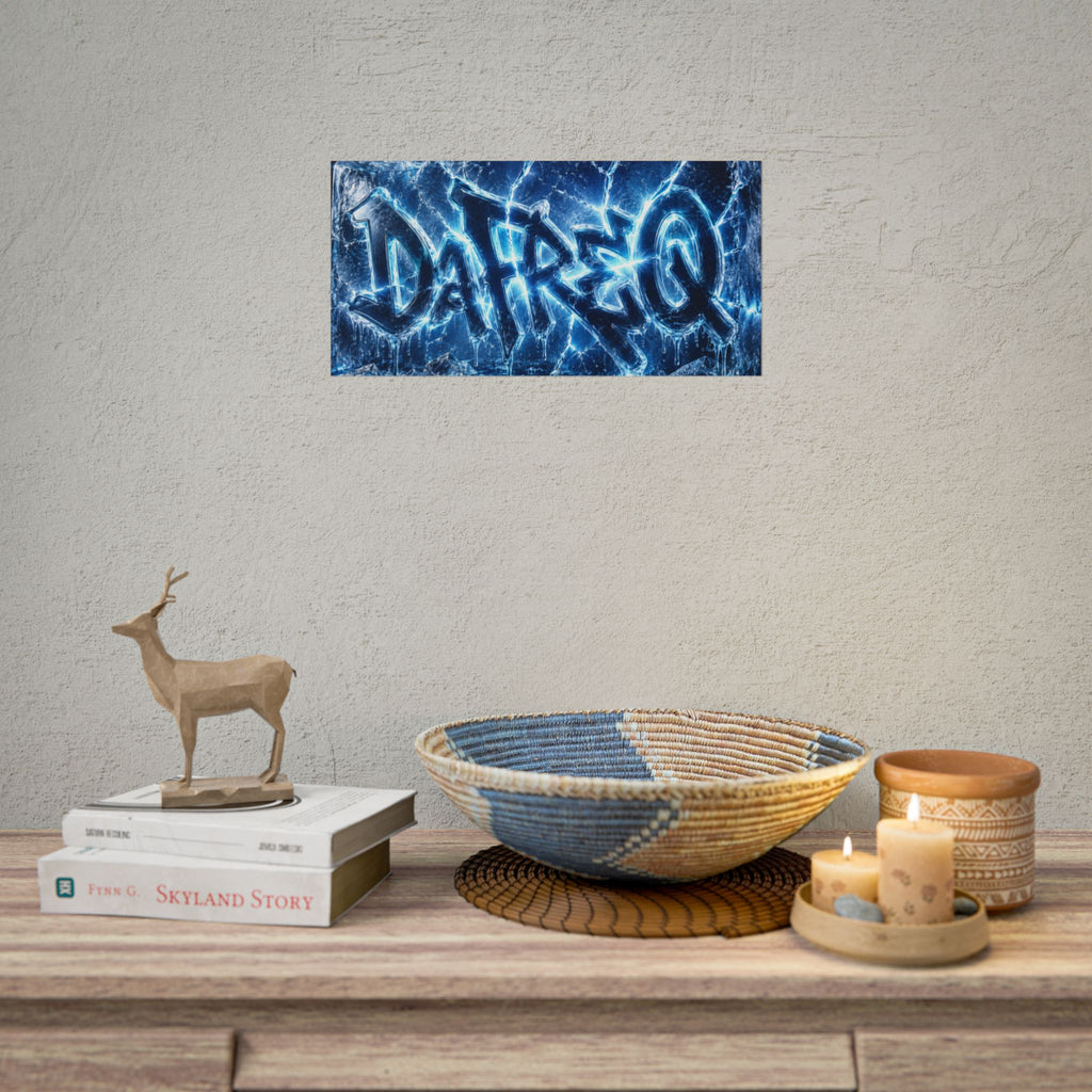 Rolled Poster — Iced Lightning Graffiti "DaFREQ" Art Print