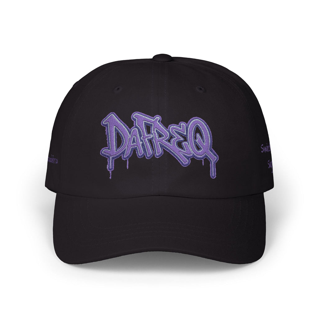 Baseball Cap — Purple Graffiti "DaFREQ" Embroidered Hat - DPG