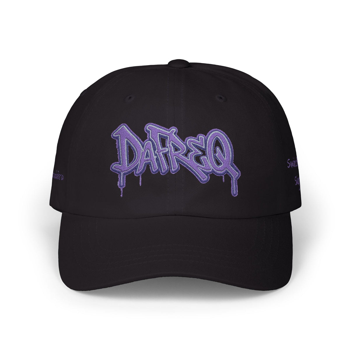 Baseball Cap — Purple Graffiti "DaFREQ" Embroidered Hat - DPG