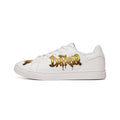 Leather DaFREQ Sneakers with Gold Graffiti