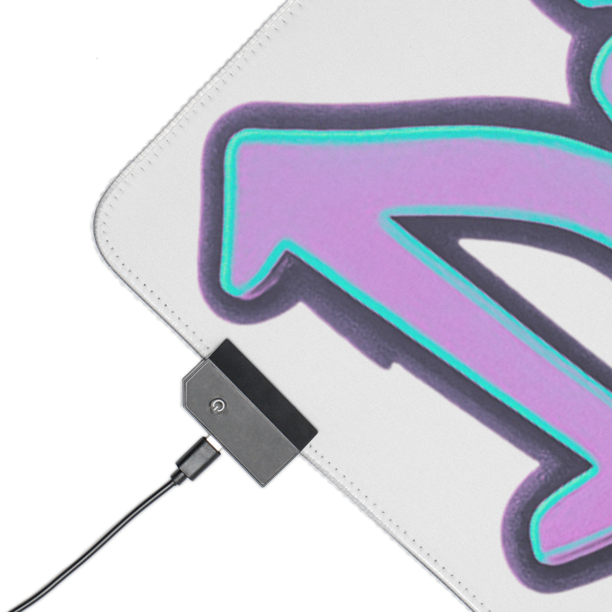 LED Gaming Mouse Pad Graffiti "DAFREQ" Extended Desk Mat for Studios
