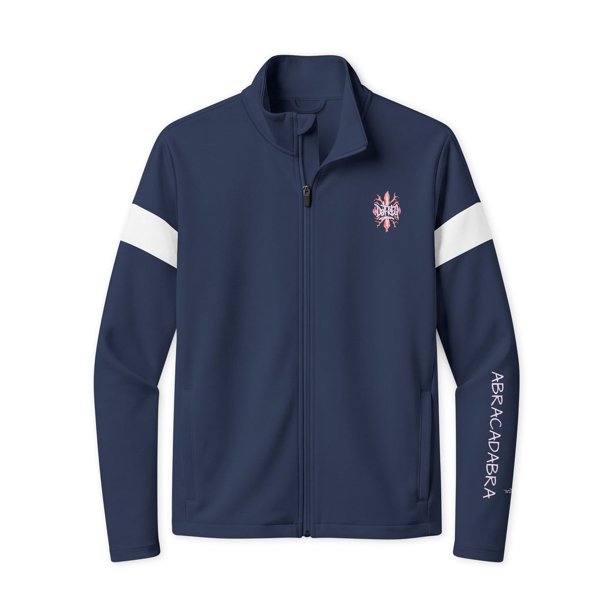 Travel Full‑Zip Jacket DPG Athletic Zip-Up with White Stripe & DaFREQ Graphic