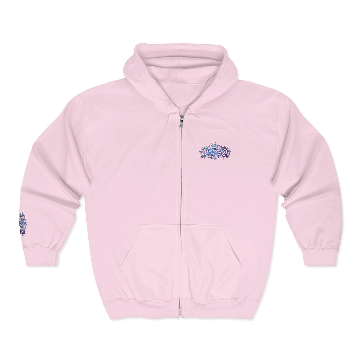 Zip Hoodie with Small DaFREQ Crest - Full-Zip Sweatshirt