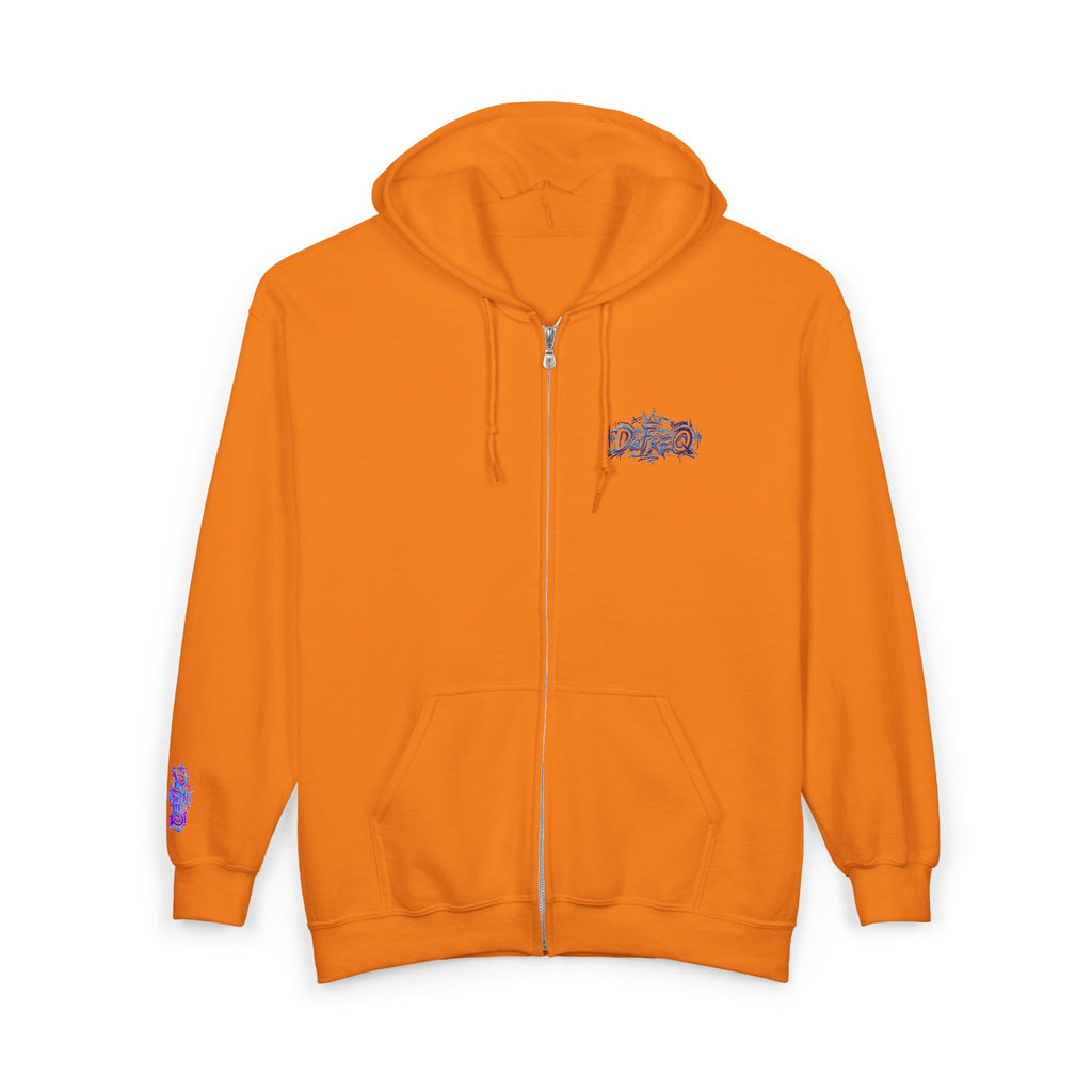 Zip Hoodie with Small DaFREQ Crest - Full-Zip Sweatshirt
