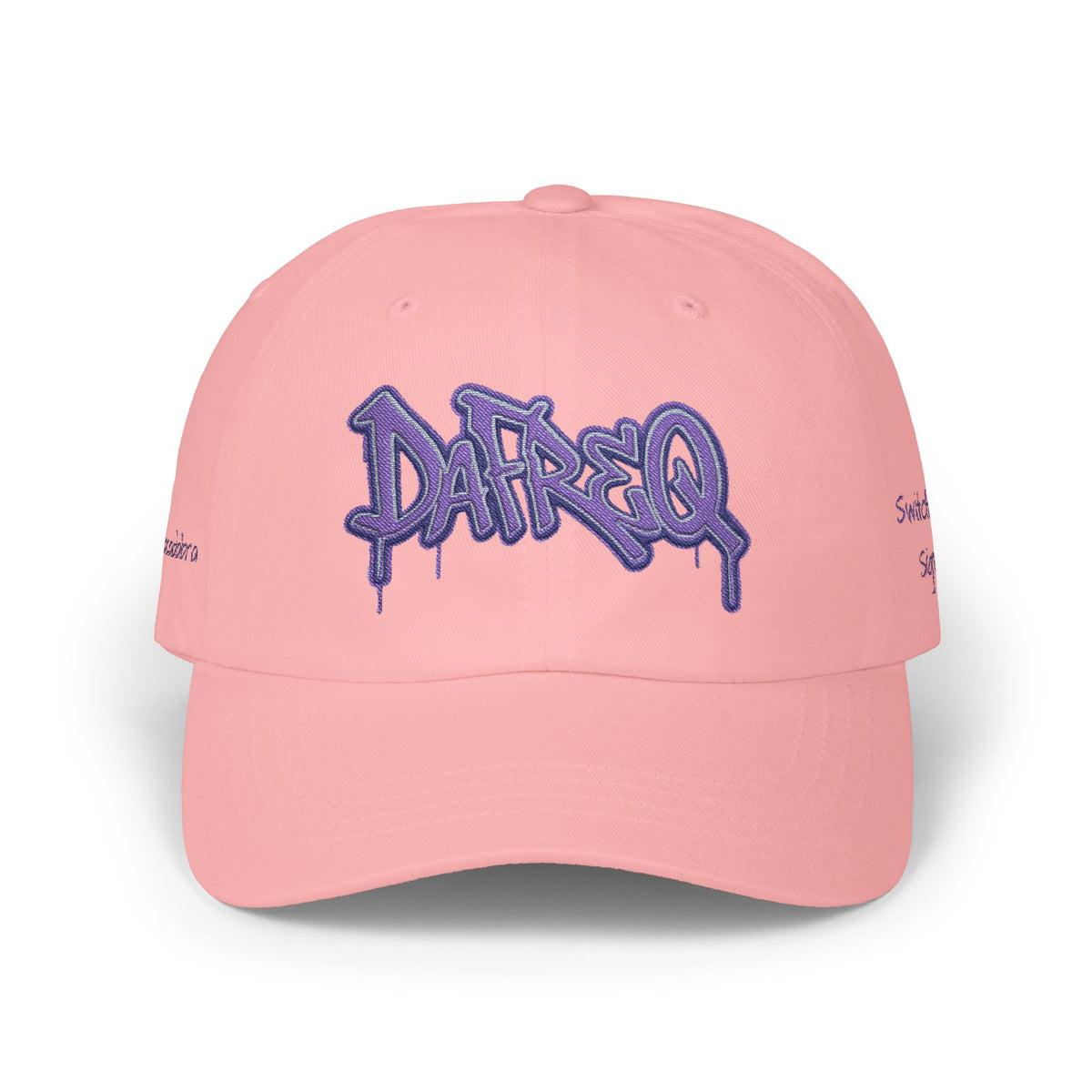Baseball Cap — Purple Graffiti "DaFREQ" Embroidered Hat - DPG