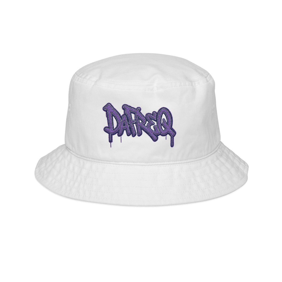 Drip Graffiti Purple DaFREQ Bucket Hat - Embroidered