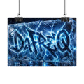 Rolled Poster — Iced Lightning Graffiti "DaFREQ" Art Print