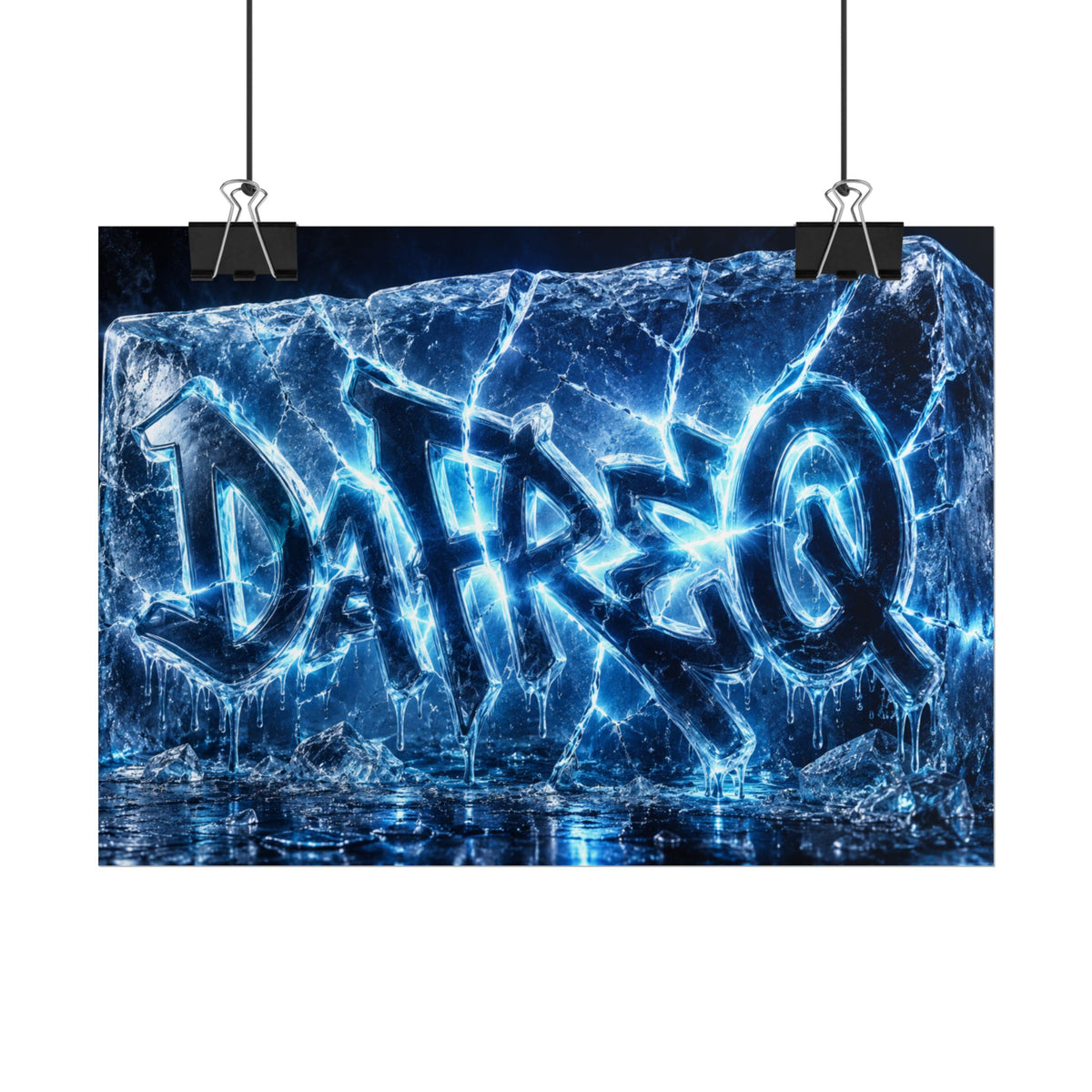 Rolled Poster — Iced Lightning Graffiti "DaFREQ" Art Print