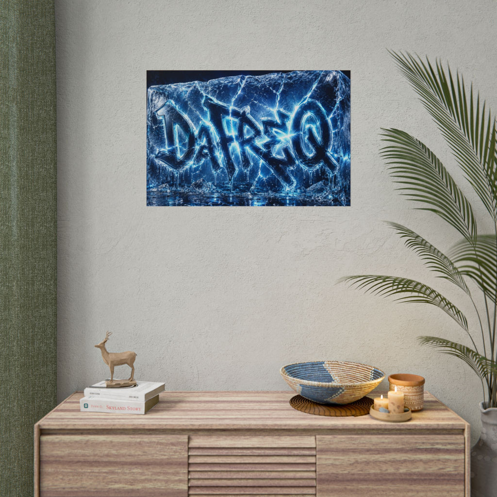 Rolled Poster — Iced Lightning Graffiti "DaFREQ" Art Print
