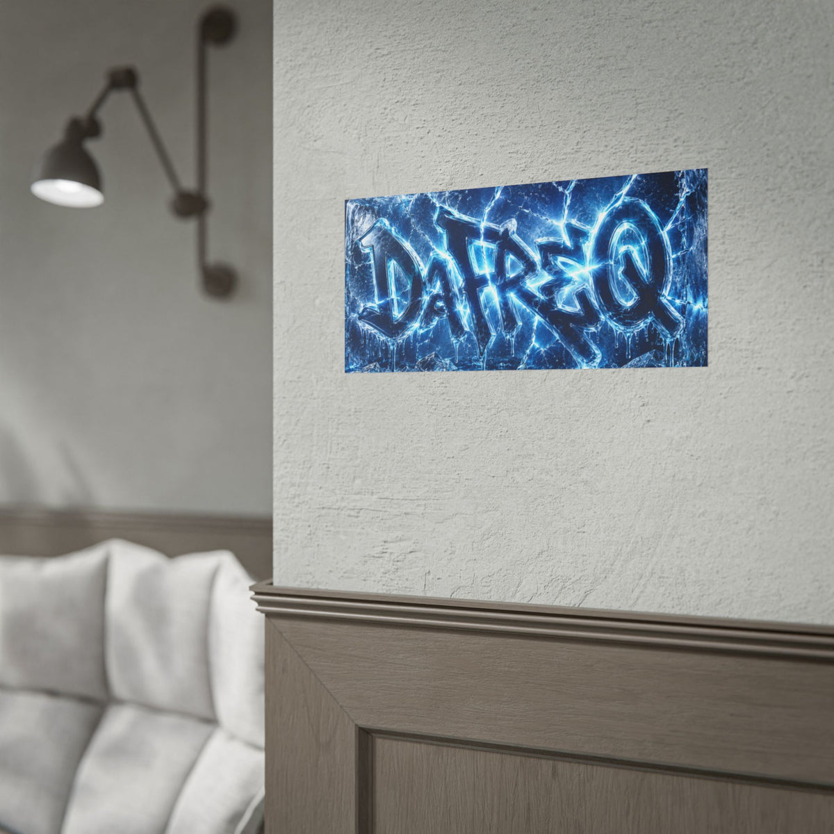 Rolled Poster — Iced Lightning Graffiti "DaFREQ" Art Print