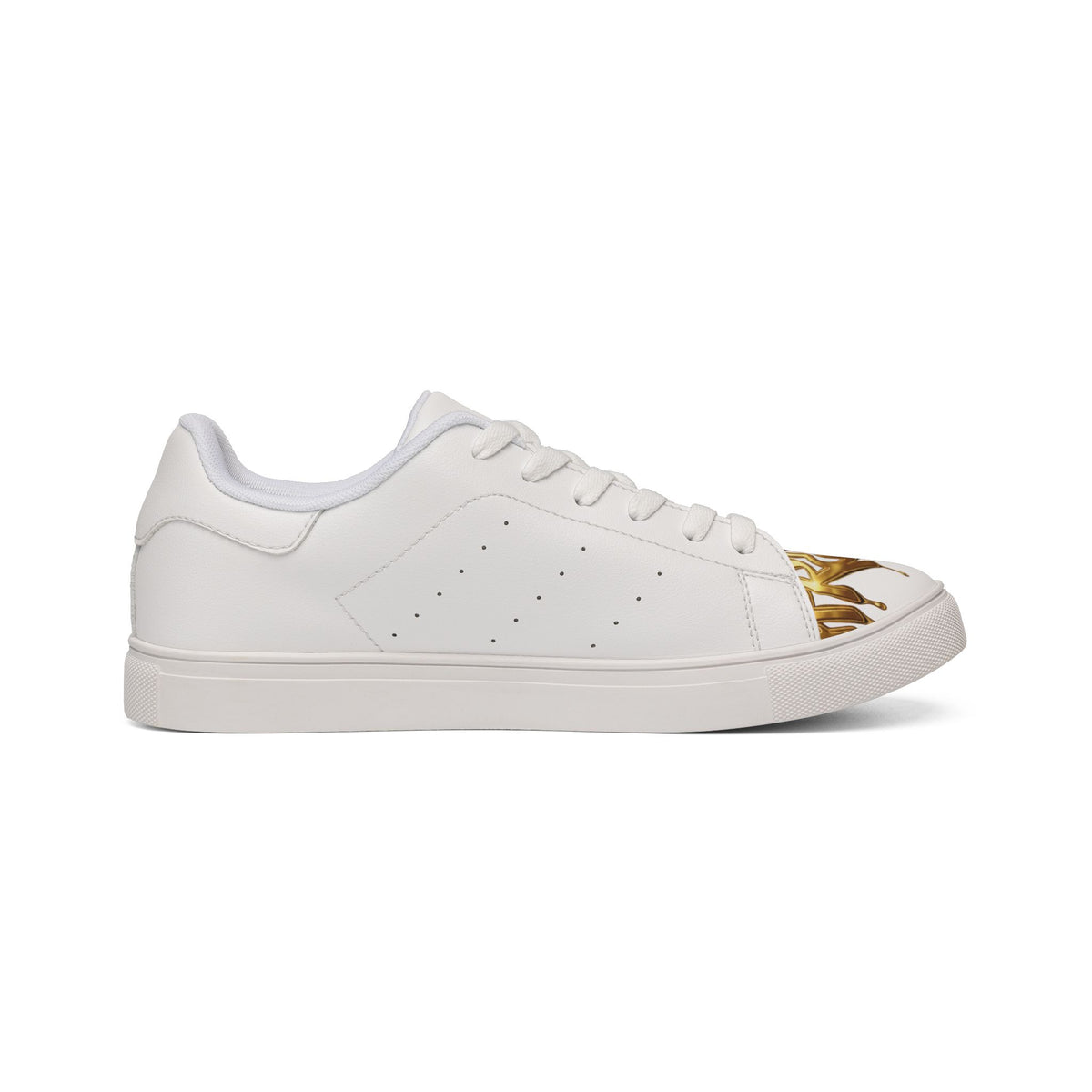 Leather DaFREQ Sneakers with Gold Graffiti