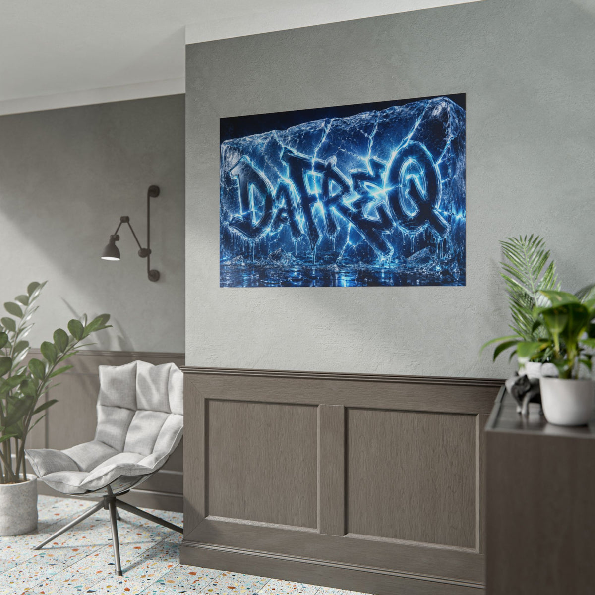 Rolled Poster — Iced Lightning Graffiti "DaFREQ" Art Print