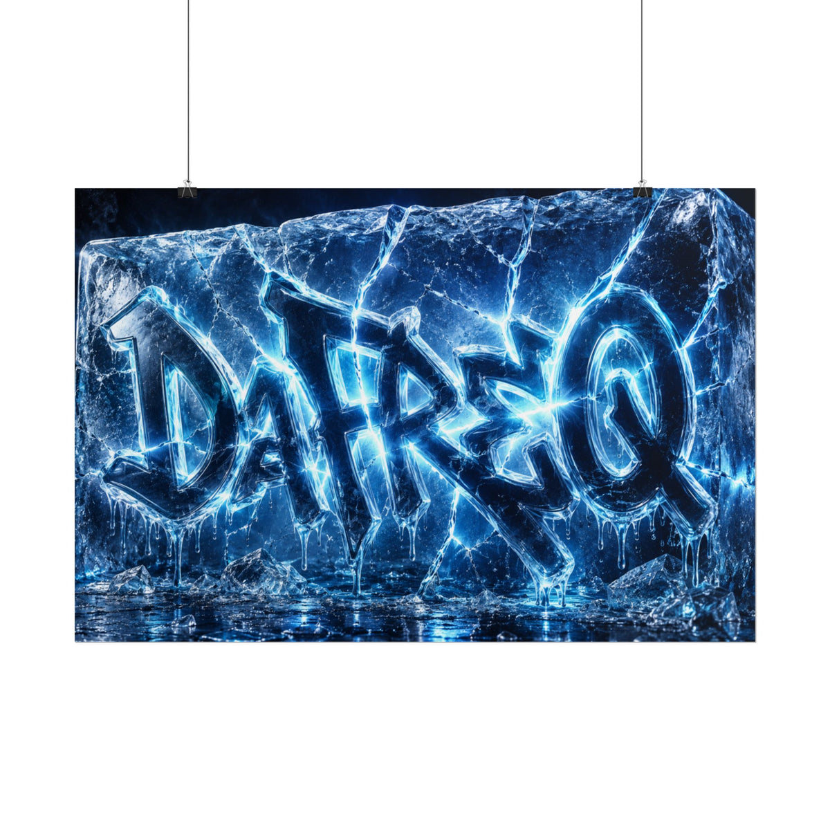 Rolled Poster — Iced Lightning Graffiti "DaFREQ" Art Print