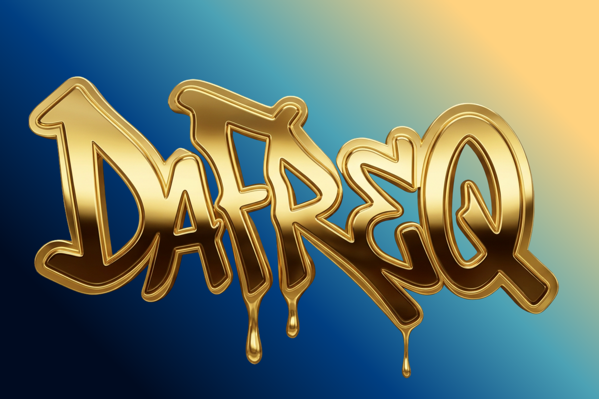 Gold Blue DaFREQ Digital Poster & Wallpaper Download