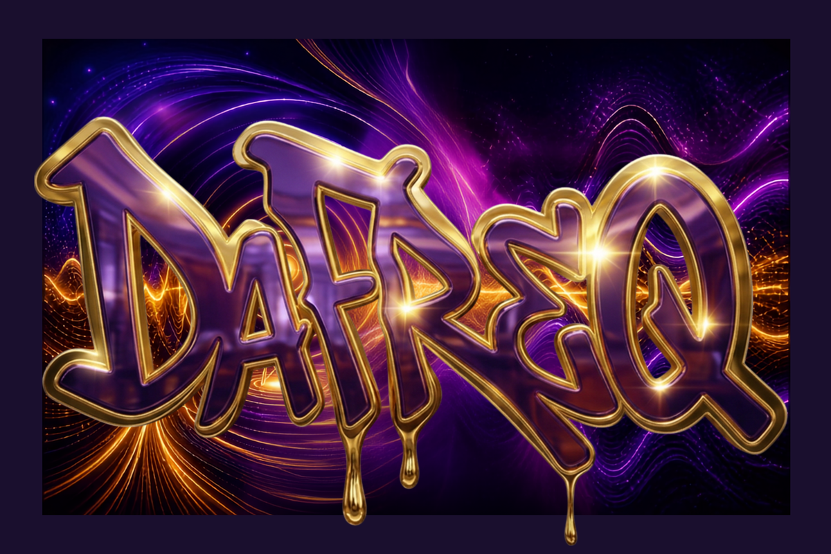 Golden Violet DaFREQ Digital Poster & Wallpaper Download